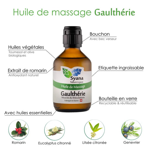 Syana Huile de Massage Gaulthérie – The Ultimate Sports Massage Oil 🌿