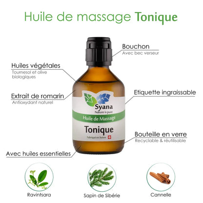 Syana Huile de Massage Tonique – Revitalize Your Body and Mind 🌲