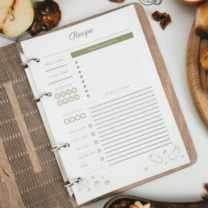 wooden recipe  for mom's