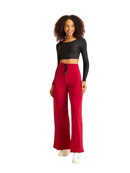 448 - Pantalons de Yoga Mumbai Bordeaux - Élevez Votre Style & Confort 🧘‍♀️✨