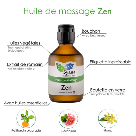 Syana Huile de Massage Zen – Embrace Tranquility and Relaxation 🌸