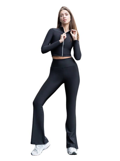 1257 Leggings espagnols Split en noir