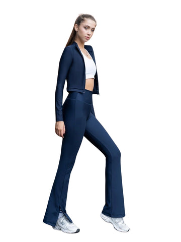 BellaFit - Marinblå Sportiga Leggings - Ultimat Komfort & Stil 🚴‍♀️✨