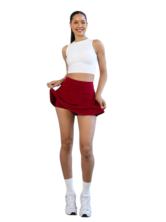 484 - Jupe-short Bordeaux - Élevez votre style actif 💃✨