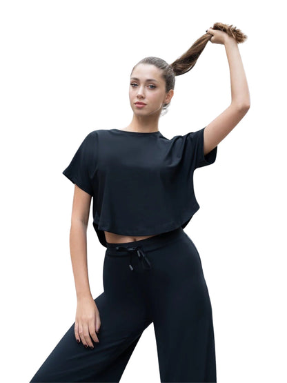 100 Yoga - T-shirt noir - Confort ultime et flexibilité 🖤🧘‍♀️