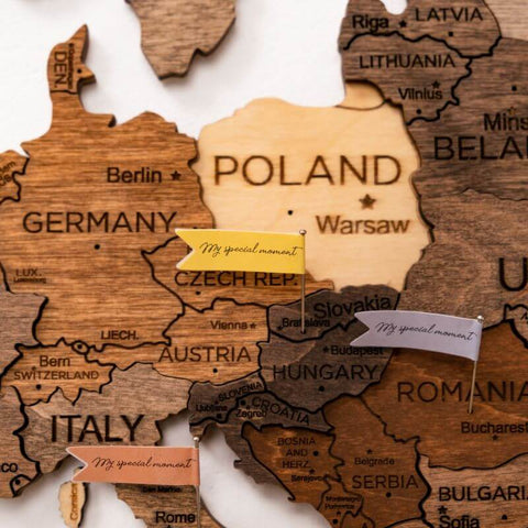 Genießen Sie das Holz - Stockfahnen von Europa - 🇪🇺 Zeigen Sie Ihren Patriotismus! - dekorieren Sie Ihre Karte mit Stil 🗺️