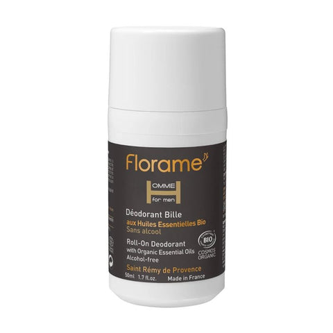 Déodorant bille Bio pour homme - Fraîcheur Cèdre, efficacité 24h - 50ml - Florame