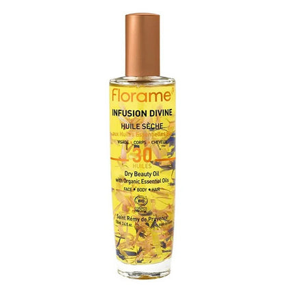 Huile sèche "Infusion Divine" aux 30 huiles végétales et essentielles - 100ml - Florame