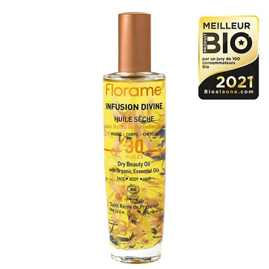 Huile sèche "Infusion Divine" aux 30 huiles végétales et essentielles - 100ml - Florame