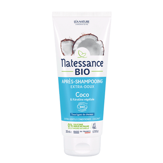 🌴 Natessance® Extra-Gentle Conditioner with Organic Coconut Oil - 200ml 🌴