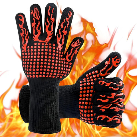 Fire-Master Lux Grillhandschuh – hitzebeständig, rutschfest, für Grill & Ofen