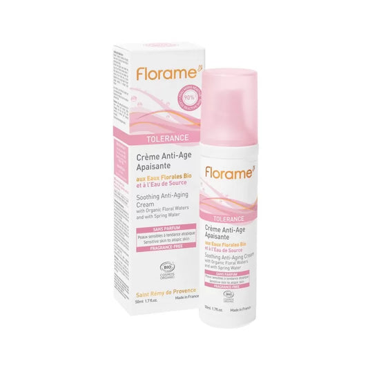 Crème anti-âge apaisante BIO - Gamme Tolérance - 50ml - Florame