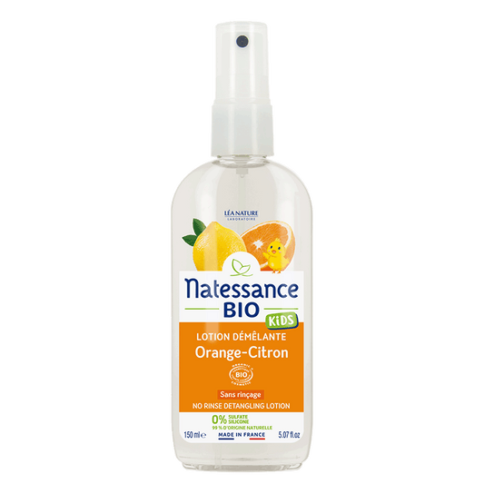 🍊 Natessance® Kids Organic Orange-Lemon Leave-In Detangler - 150ml 🍋