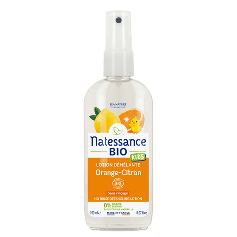 🍊 Natessance® Kids Organic Orange-Lemon Leave-In Detangler - 150ml 🍋