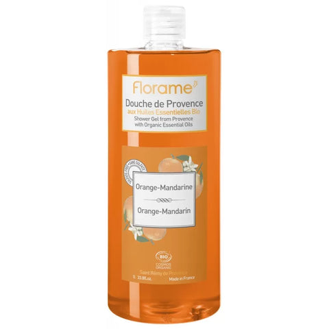 Gel douche de Provence BIO, Orange - Mandarine - 500 ou 1000ml - Florame