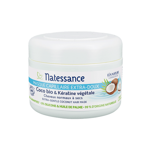 🌴 Natessance® Extra-Gentle Hair Mask with Organic Coconut Oil - 200ml 🌴