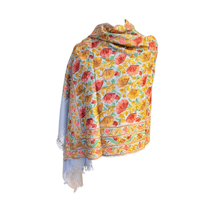 AISHITERU - Altheya Embroidered Wool Shawl - Sunlit Garden Charm ✨🧣