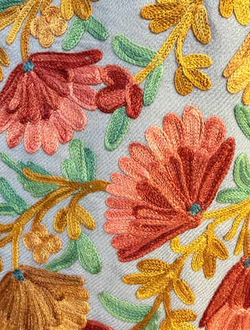 AISHITERU - Altheya Embroidered Wool Shawl - Sunlit Garden Charm ✨🧣