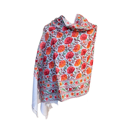AISHITERU - Elaris Embroidered Wool Shawl - Cozy Autumn Elegance 🍂✨