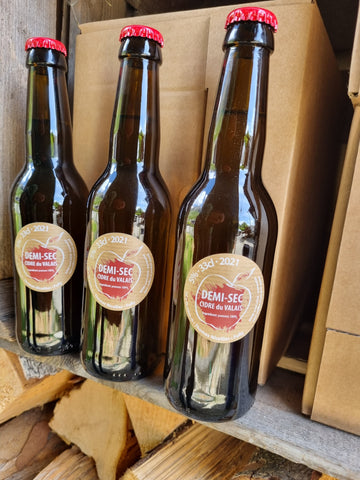 Cidrerie du Valais – Håndværk Demi-Sec Cider 33cl 🍏🍎 | 100% Naturlig, Sulfitfri