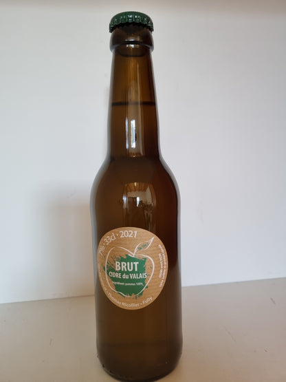Cidrerie du Valais – Craft Brut Cider 33cl 🍏🍂 | 100% Naturlig, Sulfitfri