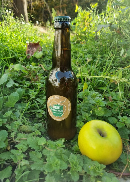Cidrerie du Valais – Craft Brut Cider 33cl 🍏🍂 | 100% Naturlig, Sulfitfri