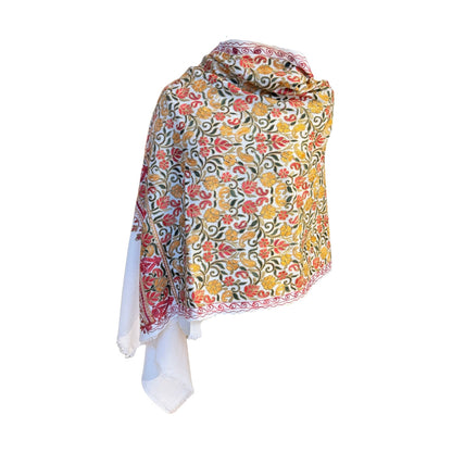 AISHITERU - Orivelle Embroidered Wool Shawl - Timeless Warmth & Artisan Luxury ✨🧣