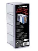 4-Compartment Clear Card Box (Up to 240 Cards)