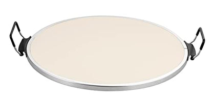 Emerio Pizzaofen, Platte aus feuerfestem Stein, backt Pizza in kurzer Zeit (auch für TK Pizza), 31.5 cm Durchmesser, 1200 Watt, Timer, BPA frei, Pizzaheber aus Edelstahl, PM-129032.2, Schwarz