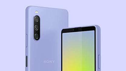 Sony Xperia 10 IV (5G Smartphone, 6 Zoll, OLED-Display , Dreifach-Kamera, 3,5-mm-Audioanschluss, 5.000mAh Akku, Dual SIM hybrid) 24+6 Monate Garantie [Amazon Exklusiv] lavendel