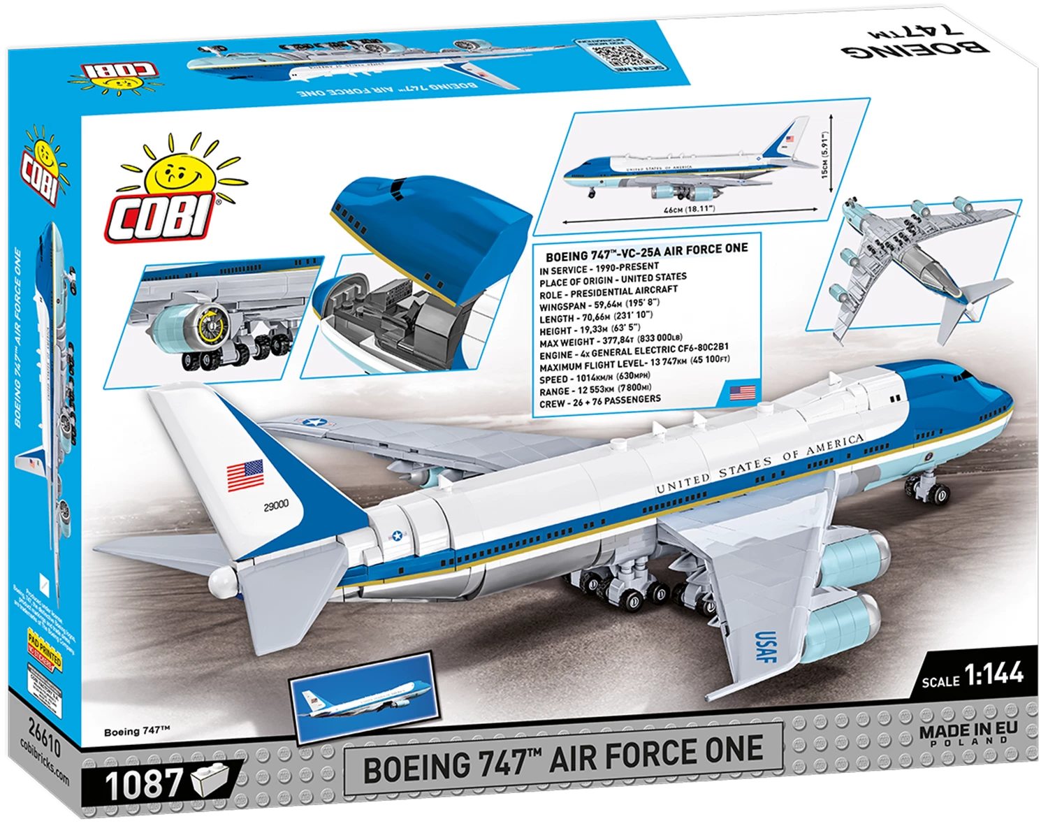 Boeing 747 AF One / 1087 pcs.