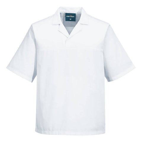 Portwest Baker's Hemd ohne Tasche S/S – 2209 – Weiss