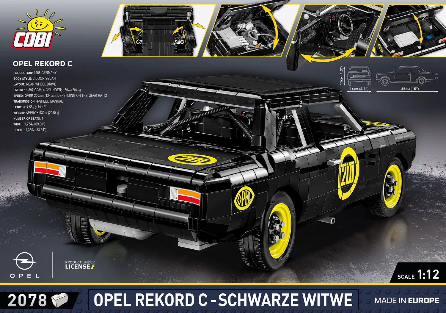 1:12 Opel Record C / 2078 pcs.