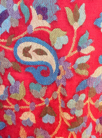 AISHITERU - Kalyra Kani Cashmere Shawl - Crimson Heritage, Handwoven ✨🧣