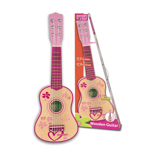 Gitarre 6 Saiten 55cm pink