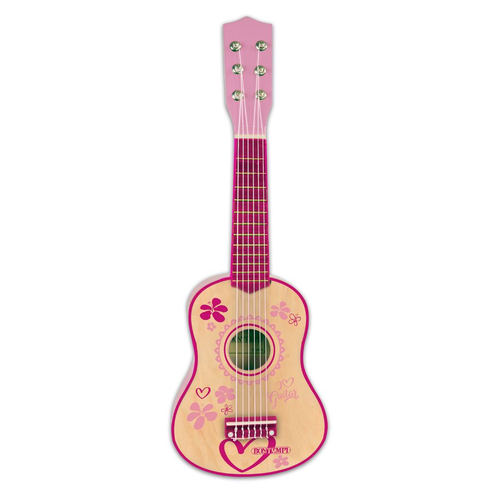 Gitarre 6 Saiten 55cm pink