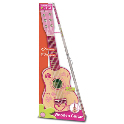 Gitarre 6 Saiten 55cm pink