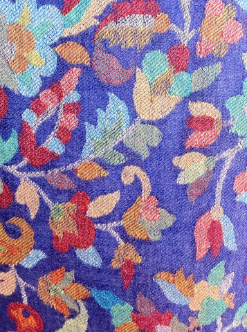 AISHITERU - Neriva Kani Cashmere Shawl - Sapphire Garden Luxury Warmth ✨🧣