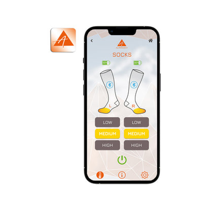 ALPENHEAT - Calze Riscaldate FIRE-SOCK APP Lana - Rimani Confortevole e Caldo Tutto il Giorno! 🔥🧦✨