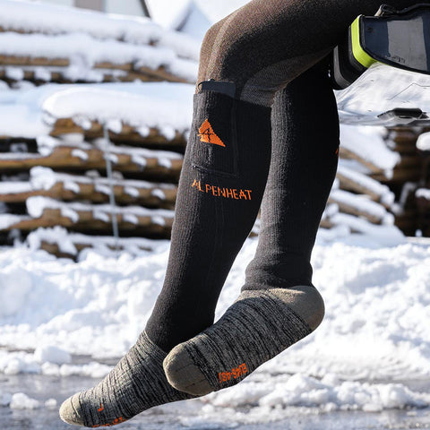 ALPENHEAT - Calze Riscaldate FIRE-SOCK APP Lana - Rimani Confortevole e Caldo Tutto il Giorno! 🔥🧦✨