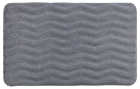 Badematte Memory Foam Waves  grau