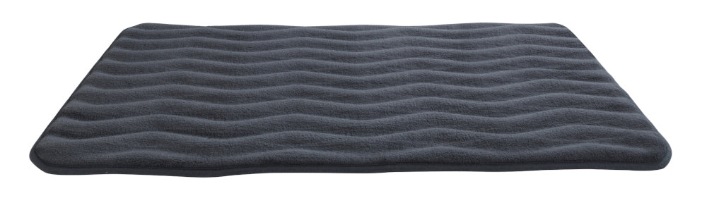 Badteppich Memory Foam Waves 80 x 50 cm anthrazit 