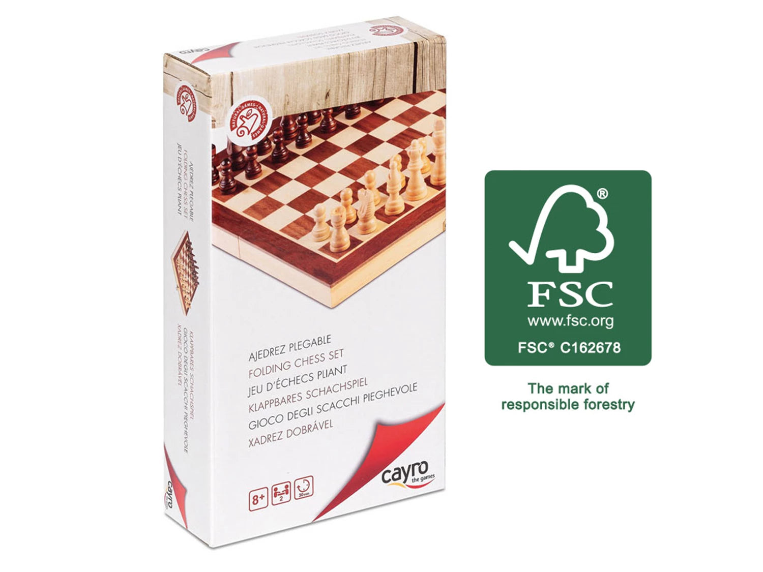 FSC Schach klappbar 30x30 cm