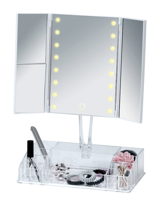 LED Standspiegel m. Organizer Fanano