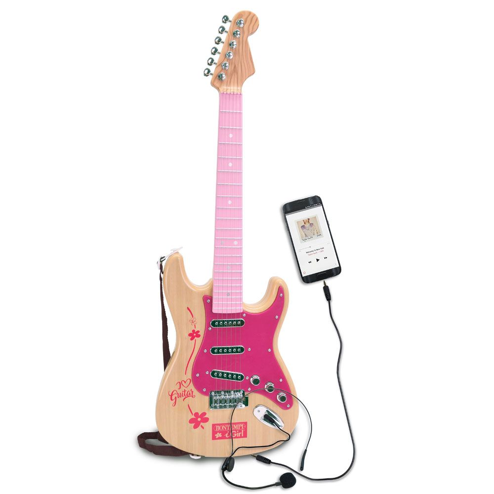 Elektronische Rockgitarre pink