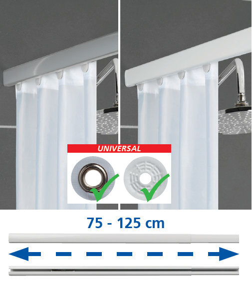 Teleskop-Duschschiene Era 75-125 cm weiss