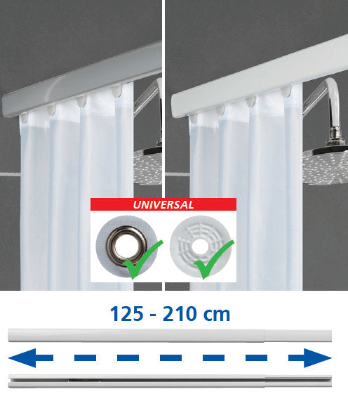 Teleskop-Duschschiene Era 125-210 cm weiss