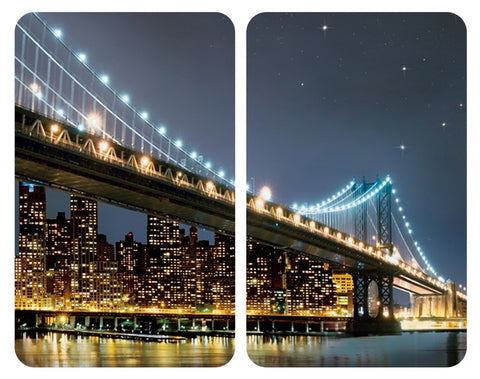 Glasabdeckplatten Universal Brooklyn Bridge 2er