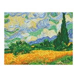 Diamond Painting Weizenfeld mit Zypressen (Van Gogh)