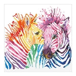 Diamond Painting Regenbogen Zebras